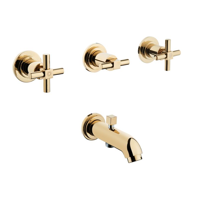 Uno Built-In Bath/Shower Mixer Gold, With Flow Mixer, compatible with A40834