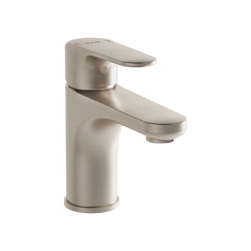 Root Round Compact Basin Mixer Brushed Nickel, Compact basin mixer, round