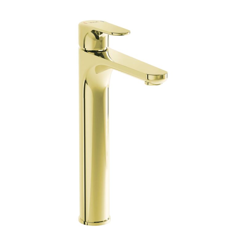 Root Round Basin Mixer (for bowls) Gold, Tall basin mixer for bowls, round