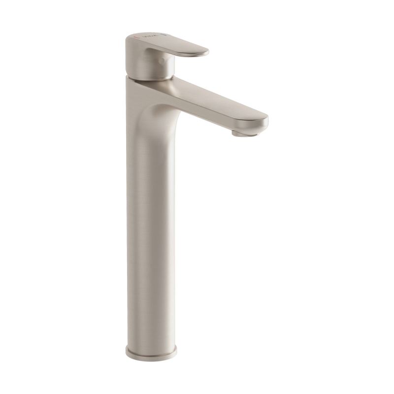 Root Round Basin Mixer (for bowls) Brushed Nickel, Tall basin mixer for bowls, round