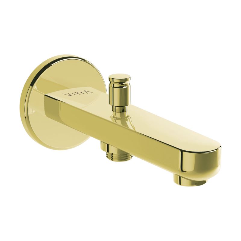 Root Round Spout Gold, Spout with hand shower outlet, round