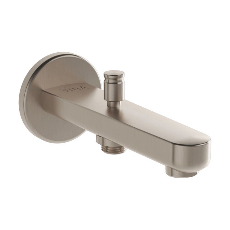 Root Round Spout Brushed Nickel, Spout with hand shower outlet, round