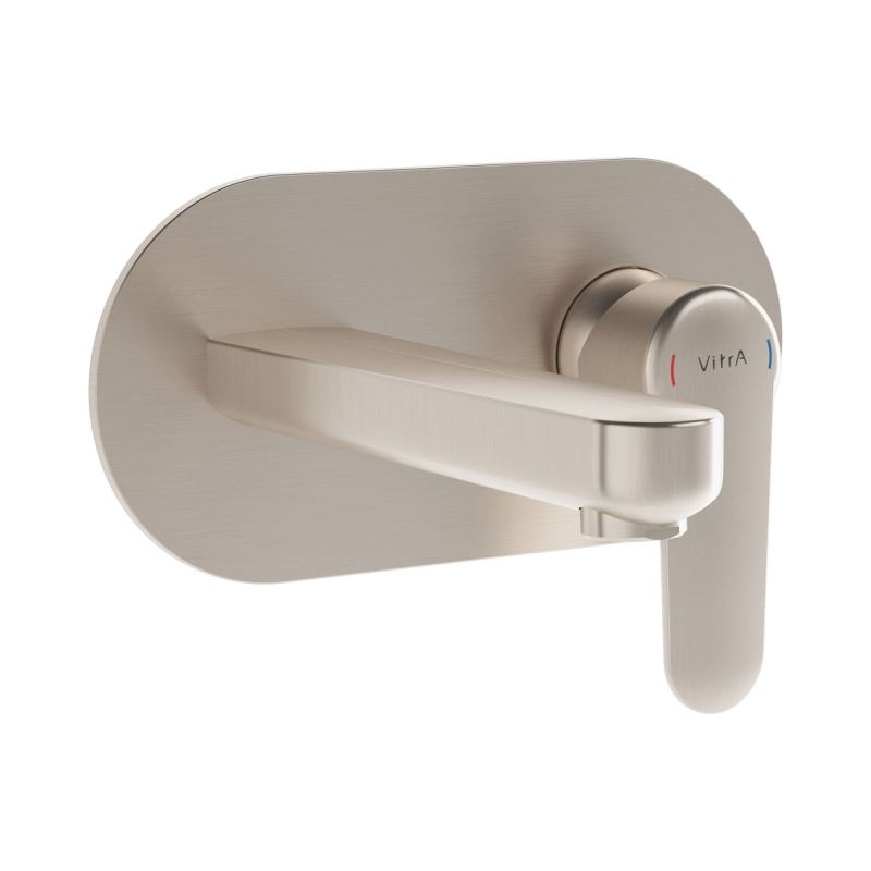 Root Round Built-in Basin Mixer Brushed Nickel, Built-in basin mixer, round