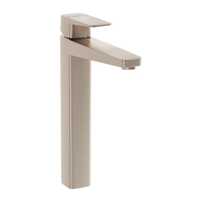 Root Square Basin Mixer(for bowls) Brushed Nickel, Tall basin mixer for bowls, square