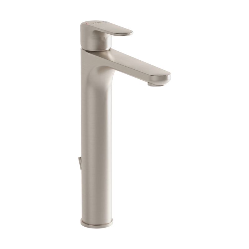 Root Round Basin Mixer with pop-up (for bowls) Brushed Nickel, Tall basin mixer with pop-up, round