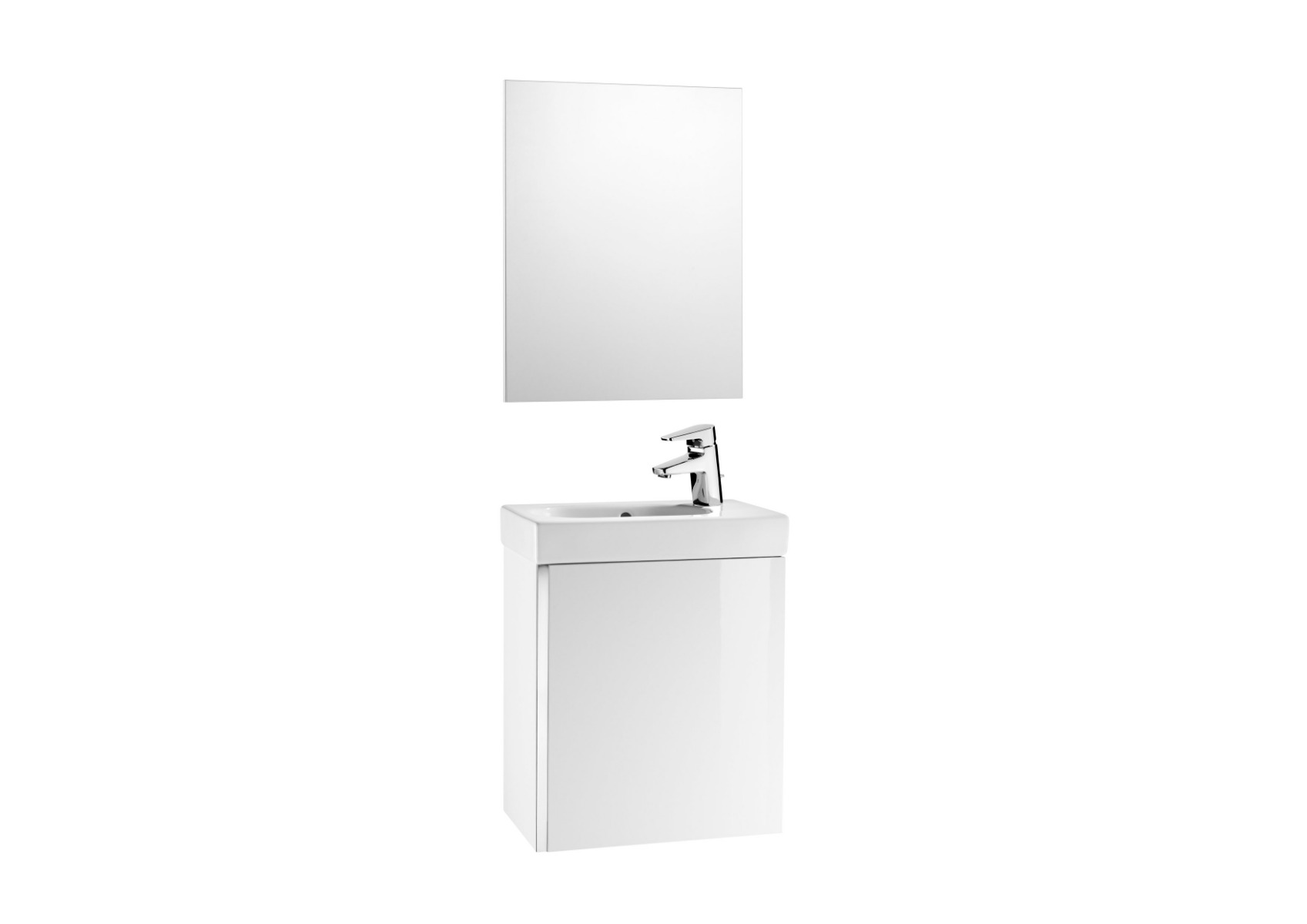 Pack with mirror (base unit, basin and mirror) 450 x 250 x 575 mm
