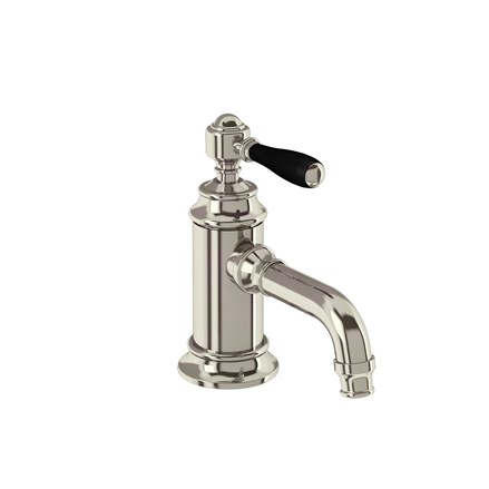 Arcade Single Lever Basin Mixer without Pop-up Waste - Black Lever