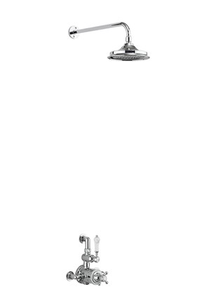 Avon Thermostatic Exposed Shower Valve Single Outlet with Fixed Shower Arm & Rose-with 6 inch rose