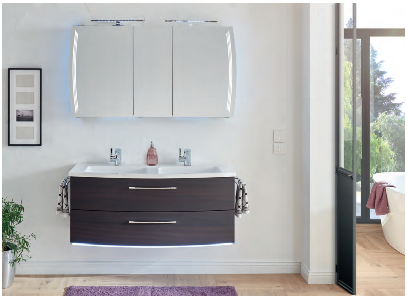 Series 7025 Vanity Unit 1300mm & Mirror Cabinet - Maroni