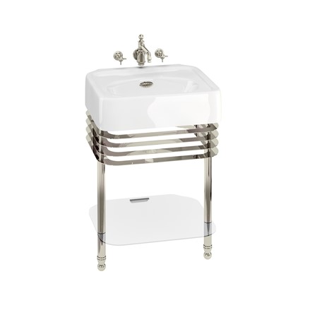 Arcade 600mm Basin with Overflow & Basin Stand 0TH