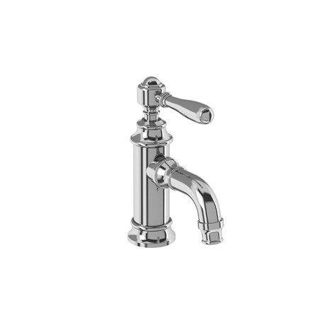 Arcade Mini Single Lever Basin Mixer without Pop-up Waste-Chrome with Chrome lever 