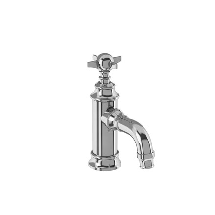 Arcade Mini Single Lever Basin Mixer without Pop-up Waste-Chrome with Crosshead handle 