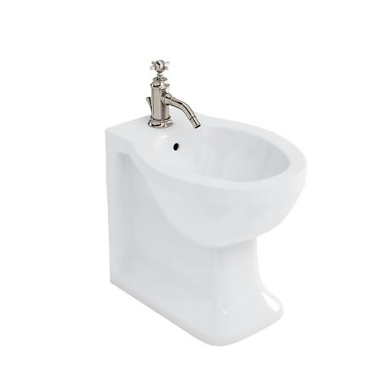 Arcade Back To Wall Bidet with Overflow & 1 Tap Hole Nickel