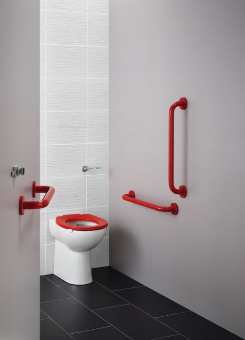 Contour 21+ Doc M Ambulant back to wall pack with red rails