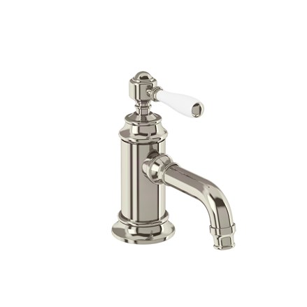 Arcade Single Lever Basin Mixer without Pop-up Waste - White Lever