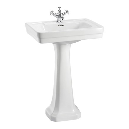 Contemporary 580mm Basin with Standard Pedestal 1TH