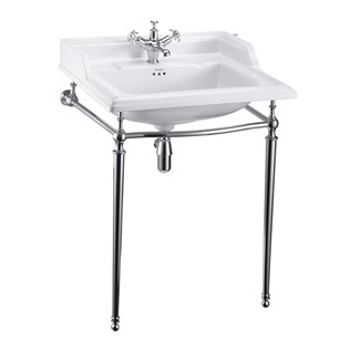 Classic 510mm Basin with Chrome Washstand with 1TH