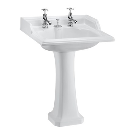 Classic 650mm Basin with Invisible Overflow & Classic Standard Pedestal