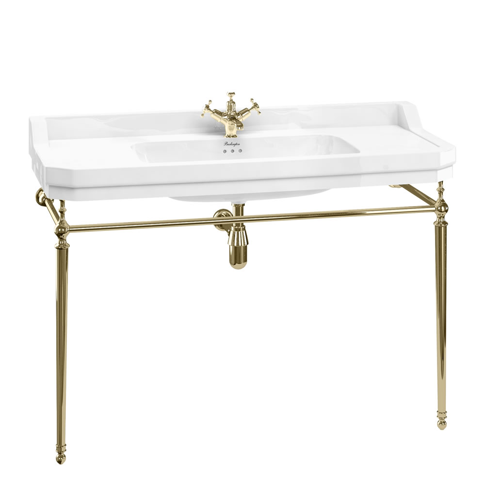Edwardian 1200mm Basin with Gold Washstand 1TH