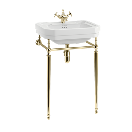 Victorian 560mm Basin with Gold Washstand 1TH