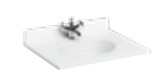 Freestanding minerva worktop with vanity bowl- white