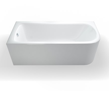 Viride offset bath1-White-Viride offset bath 1700 x 750mm - left hand
