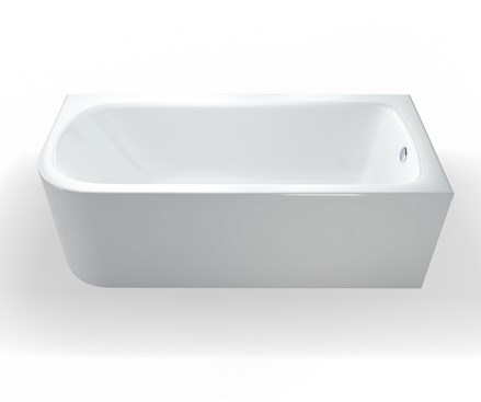 Viride offset bath1-White-Viride offset bath 1700 x 750mm RH - Clearline