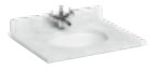 Freestanding minerva worktop with vanity bowl- Carrara White