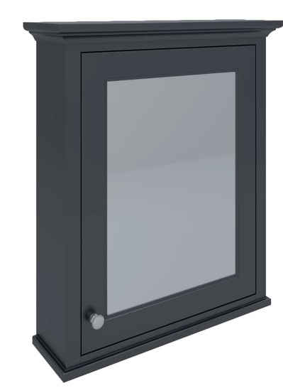 RAK-Washington 600mm Mirror Cabinet in Black (W650 x H750mm) 