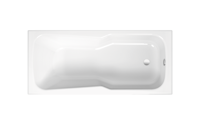 Bette bathtub BetteSet 2560-000 1500x750mm, white with shower area