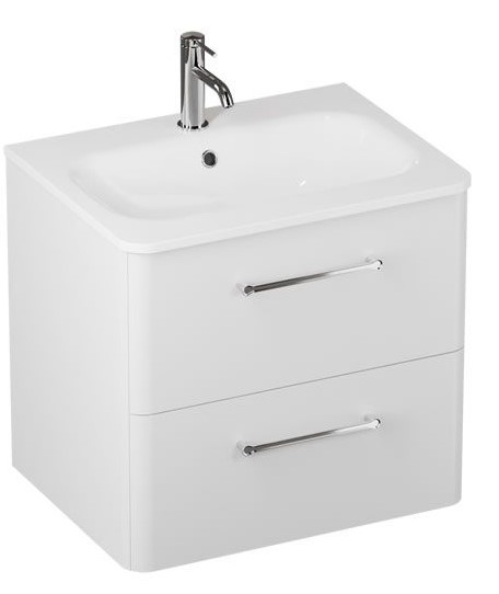 Camberwell 600mm Unit with Basin Frosted White