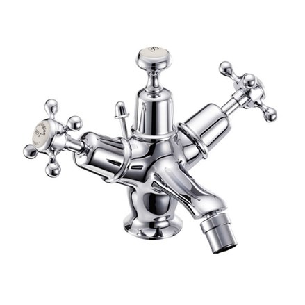 Claremont Bidet Mixer with Pop-up Waste Quarter turn with Medici accent
