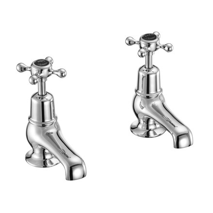 Claremont Basin Taps 3" CL1-Full turn with Black accent in Chrome