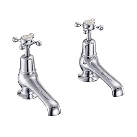 Claremont Basin Taps 5"CL2-Quarter turn with Medici accent in Chrome