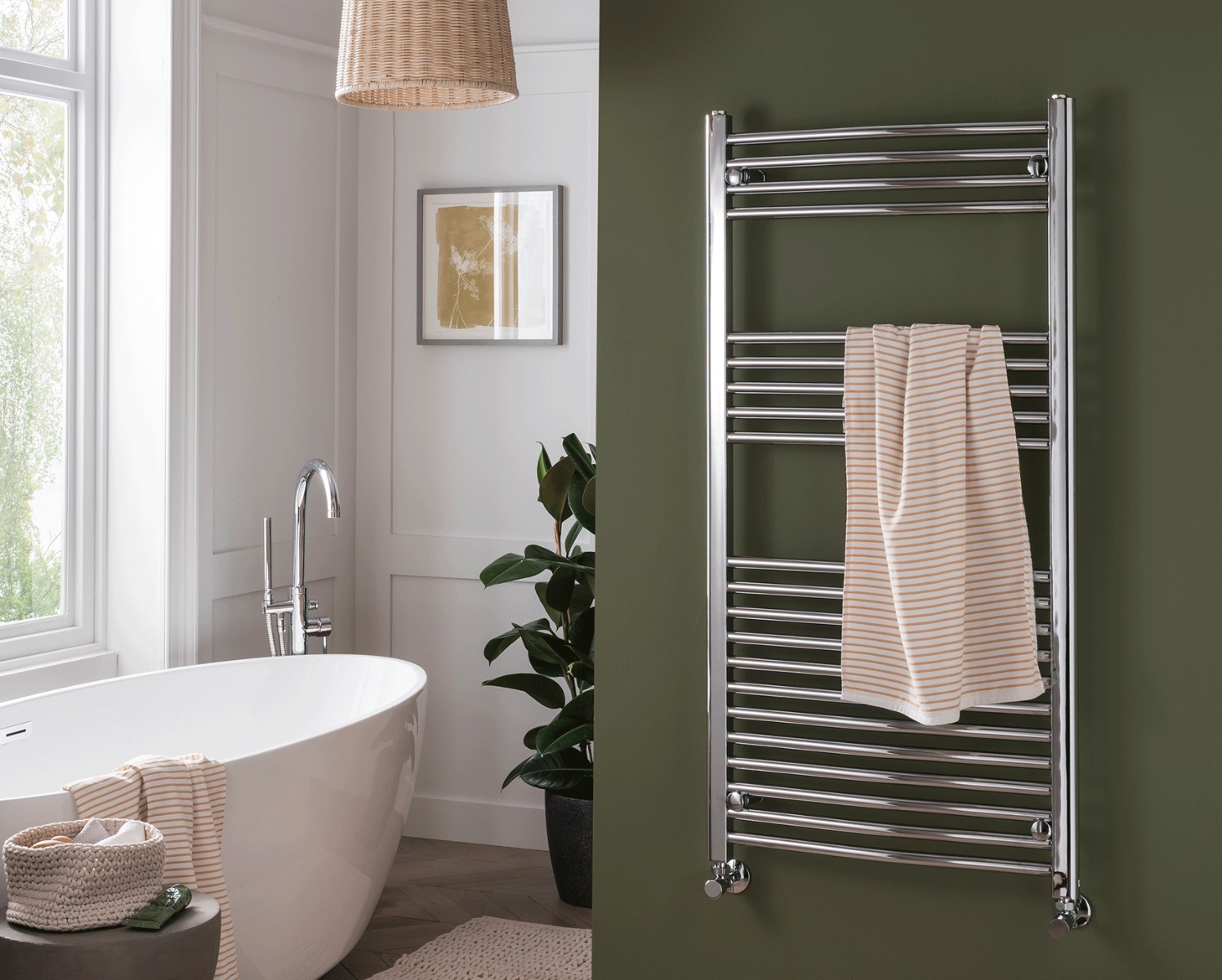 Ladder Rails Combes Towel Rails Heating Only - Chrome 800x500
