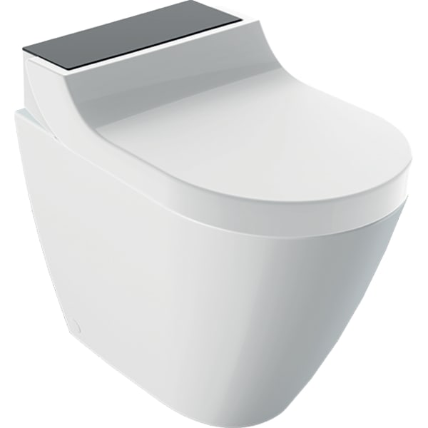 Geberit AquaClean Tuma Comfort WC complete solution, wall-hung WC Black Glass