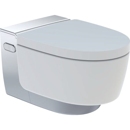 Geberit AquaClean Mera Comfort WC complete solution, wall-hung WC Gloss Chrome