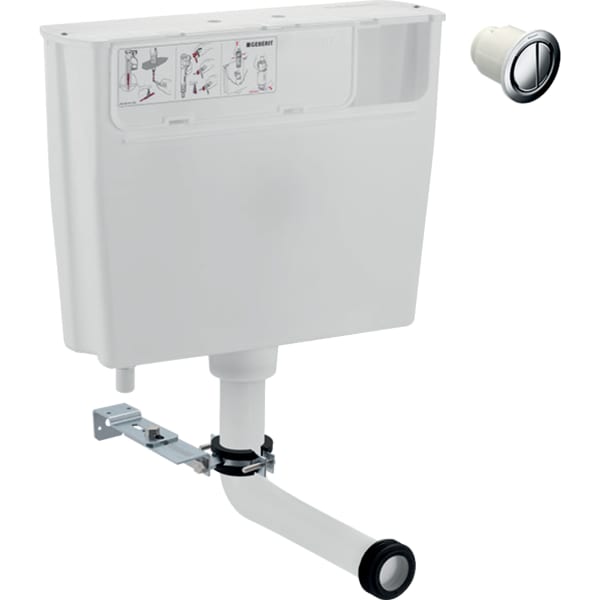 Geberit low-height concealed cistern, 6 / 3 litres, remote flush actuation type 01