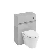 Wall hung WC unit with push button-Light Grey