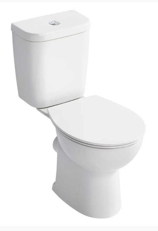 Sandringham 21 Smooth close coupled toilet bowl - Horizontal outlet