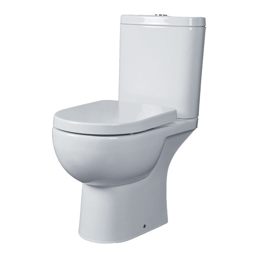 Essential VIOLET Close Coupled Pan + Cistern + Seat Pack; Soft Close Seat; White