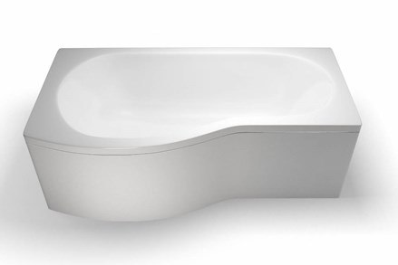 EcoRound showering bath-White-EcoRound 1500 showering bath - left hand