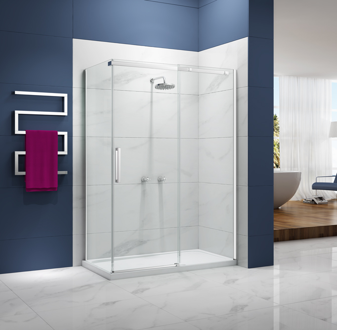 IONIC ESSENCE FRAMELESS SLIDING DOOR WITH SIDE PANEL 800 Standard Clear 