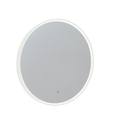 Frame 600mm Round Mirror | Gloss White