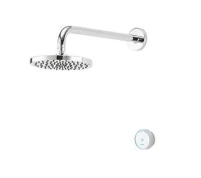 Quartz Blue Concealed Shower with Wall Mounted Fixed Head - Pumped