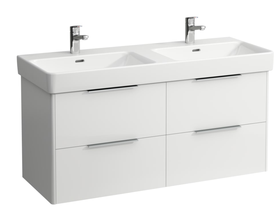 BASE Vanity unit, 4 drawers - White Glossy