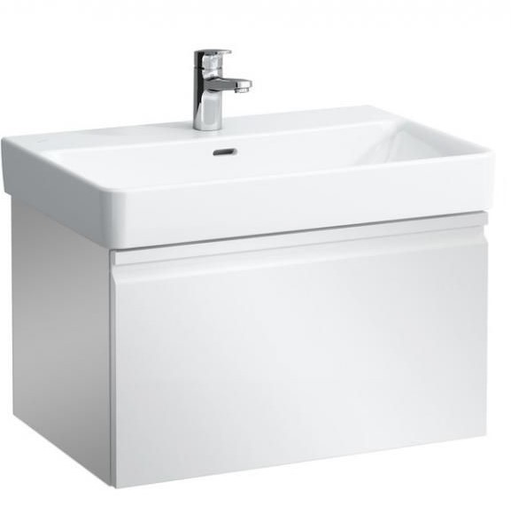Vanity unit, 1 drawer and interior drawer, incl. drawer organiser, matches washbasin 810967 - WHITE GLOSSY