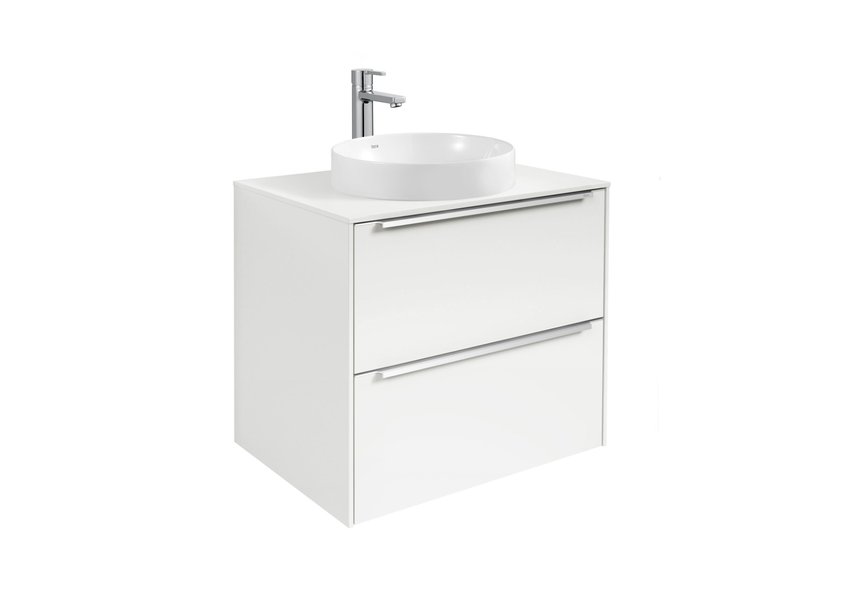 A857000806 + A857018806 Base unit for Soft or Round In Countertop basin GLOSS WHITE