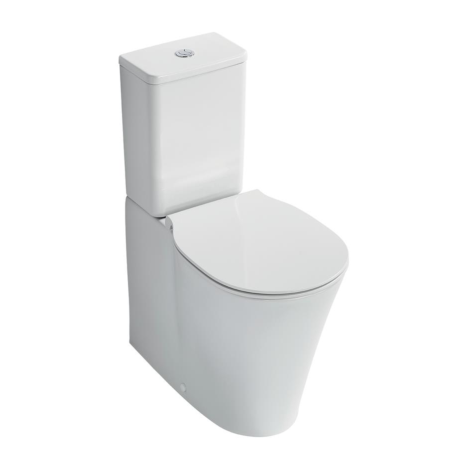 Close coupled back to wall toilet pan