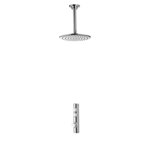 Concealed Shower with Ceiling Mounted Fixed Head - Pumped